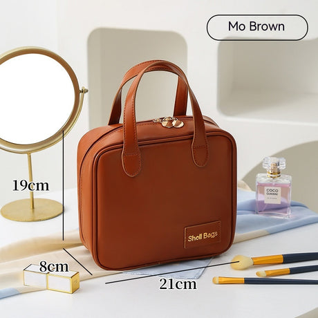 PU Large Capacity Makeup Travel Organizer Cosmetic Bag