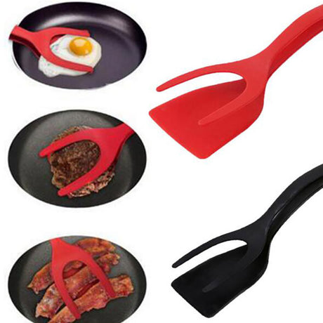 Grip & Flip Tongs: Kitchen Egg Spatula and Clamp