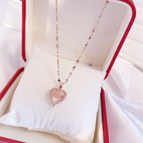 Valentine's Day Perfume Bottle Pendant Necklace