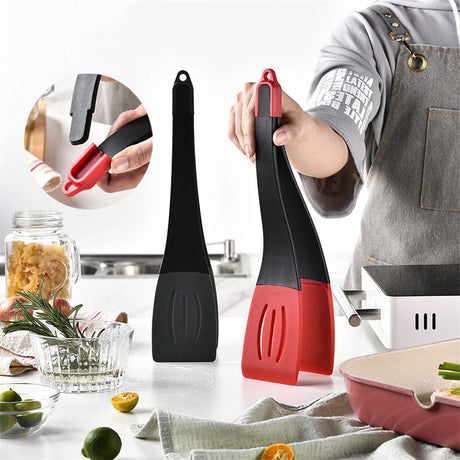 3-in-1 Silicone Frying Spatula Clip: Kitchen Multitool