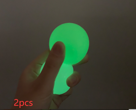 Glow-in-the-Dark Sticky Wall Ball - Fun Party Game & Squeeze Toy